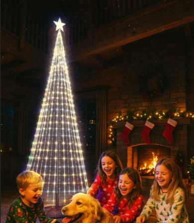 Brad de Crăciun LED pe suport metalic, 180 cm, 285 LED-uri, IP44 [4]