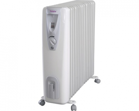 Aparate de încălzit electrice - Calorifer electric cu ulei TESY CB 3014 E01 R, 3000 W, 14 elemenți, 3 trepte de putere, termostat reglabil