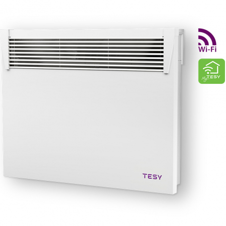 Convectoare electrice - Convector de perete TESY HeatEco Cloud, 1000W, control prin internet, aplicatie myTesy, CN 031 100 EI CLOUD W