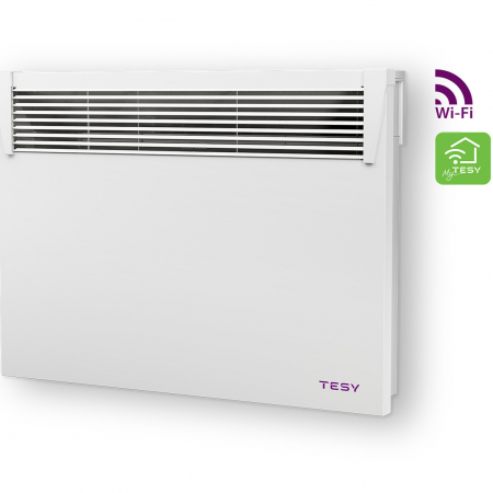Convectoare electrice - Convector de perete TESY HeatEco Cloud, 1500W, control prin internet, aplicatie myTesy, CN 031 150 EI CLOUD W