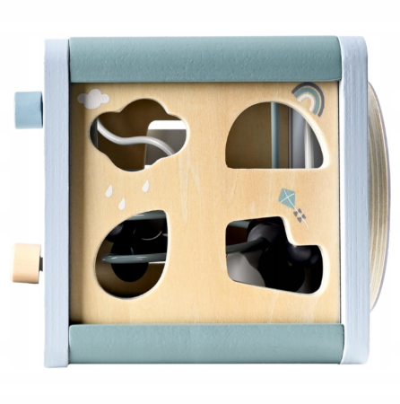 Cub educațional din lemn – jucărie senzorială și interactivă cu xilofon, labirint și sorter [5]