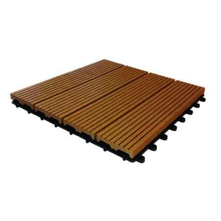 Amenajare grădină - Dala clip, WPC, 300 x 300 x 20 mm, maro