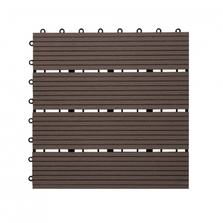 Dala clip, WPC, 300 x 300 x 20 mm, maro inchis [2]