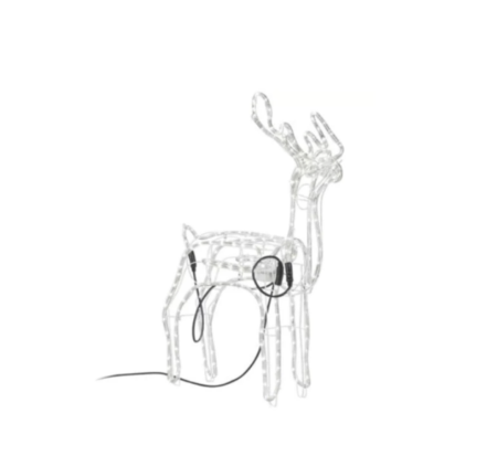 Decorațiune LED în formă de ren cu cap mobil, 90 × 80 cm, 216 LED-uri, 8 moduri de iluminare, IP44, [2]