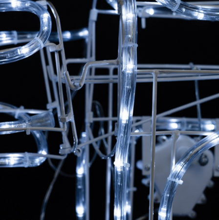 Decorațiune LED în formă de ren cu cap mobil, 90 × 80 cm, 216 LED-uri, 8 moduri de iluminare, IP44, [5]