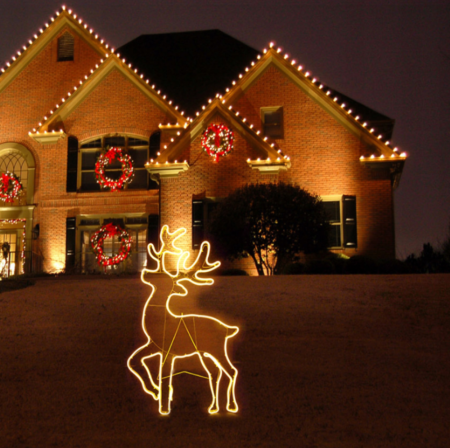 Decorațiune LED tip neon – Ren, 55x92 cm, 672 LED-uri alb cald, IP44, 8 moduri de iluminare [5]