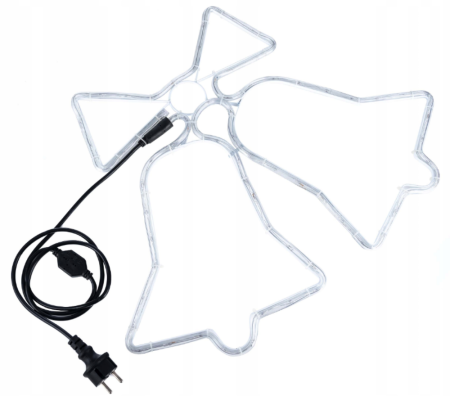 Decorațiune luminoasă LED în formă de clopoței cu fundă, albastru/roșu, 72 LED-uri, 60x48 cm, IP44 [1]