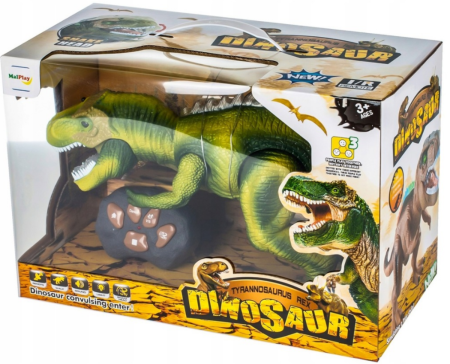 Dinozaur cu telecomanda, lumini LED, sunete și mișcări realiste, Tyranozaur [4]
