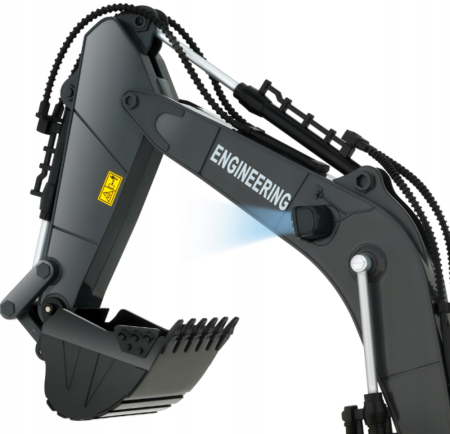 Excavator cu telecomandă RC, 640° rotație, șenile, acumulator reîncărcabil și cablu USB, 32 cm [5]