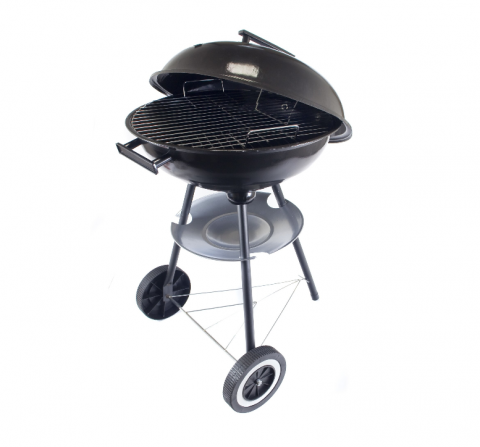 Gratar pe carbuni de gradina cu capac, Kettle, Otel, 40 cm, Negru [2]
