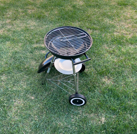 Gratar pe carbuni de gradina cu capac, Kettle, Otel, 40 cm, Negru [4]