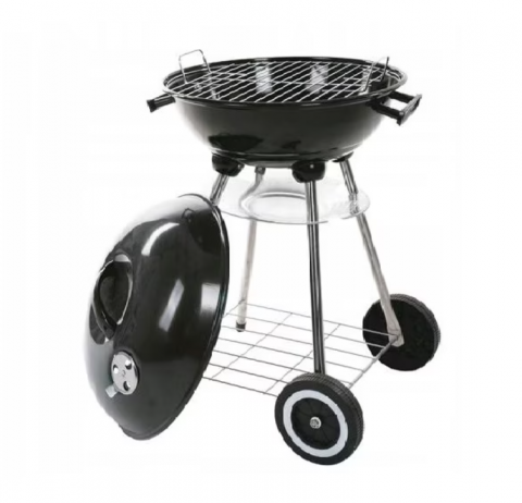 Gratar pe carbuni de gradina cu capac, Kettle, Otel, 40 cm, Negru [1]