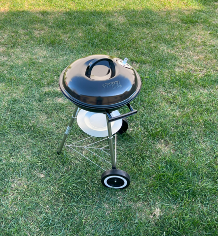 Gratar pe carbuni de gradina cu capac, Kettle, Otel, 40 cm, Negru [3]