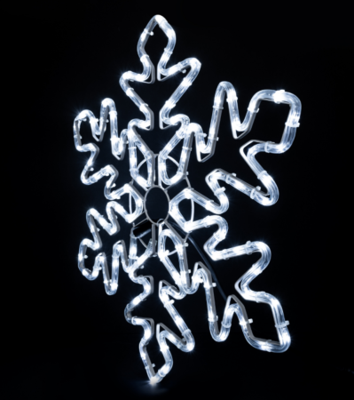 Instalație luminoasă de exterior – Fulg de nea LED, 55 cm, 120 LED-uri albe reci, IP44 [2]