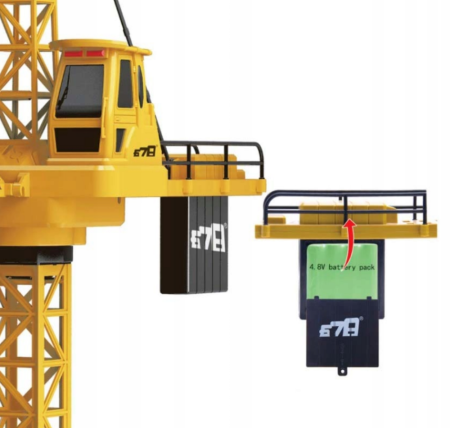 Macara cu telecomandă, sunete și lumini, 128 cm, cu accesorii și cască de constructor CADOU [5]