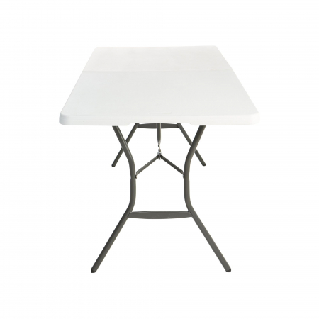 Masa gradina pentru 8 persoane, pliabila, aluminiu/plastic, 183 x 76 x 74 cm, alb [1]