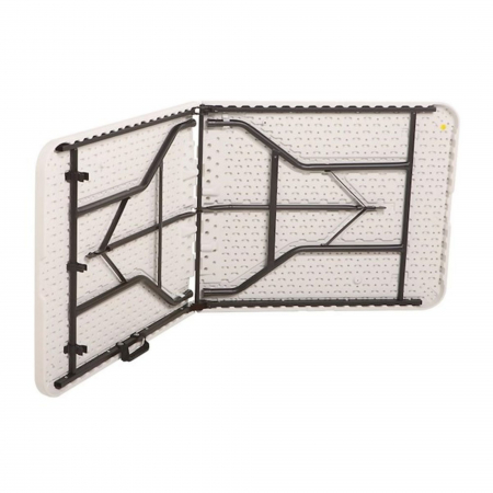 Masa gradina pentru 8 persoane, pliabila, aluminiu/plastic, 183 x 76 x 74 cm, alb [4]