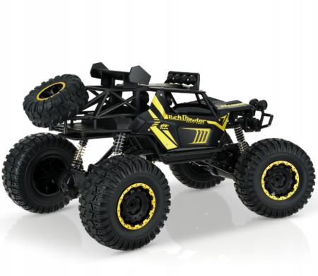 Vehicule și mașinuțe - Mașină cu telecomandă RC Monster Truck 4x4, scară 1:8, cu roți uriașe și suspensie performantă