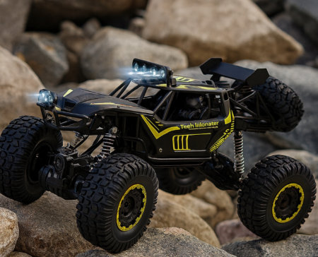 Mașină cu telecomandă RC Monster Truck 4x4, scară 1:8, cu roți uriașe și suspensie performantă [8]