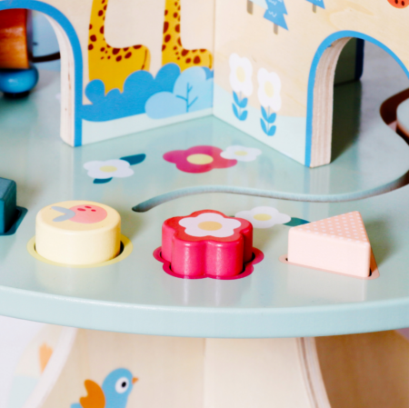 Măsuță Montessori din lemn în formă de copac – jucărie senzorială cu bucle motrice [3]