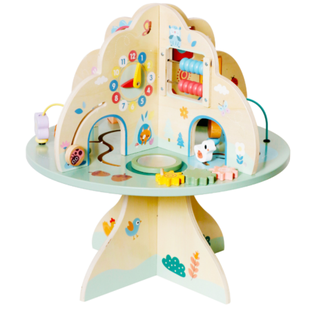 Măsuță Montessori din lemn în formă de copac – jucărie senzorială cu bucle motrice [2]