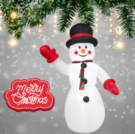 Om de zăpadă gonflabil cu iluminare LED, 180 cm, pentru interior și exterior, IP44 [3]