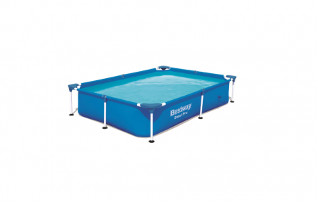 Gradina - Piscina cu cadru metalic Bestway, 221x150x43 cm, 1.200 litri, albaastru