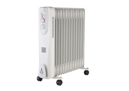 Ventilatoare de podea - Radiator electric cu ulei Well 13 elementi, 2500W Alb, portabil