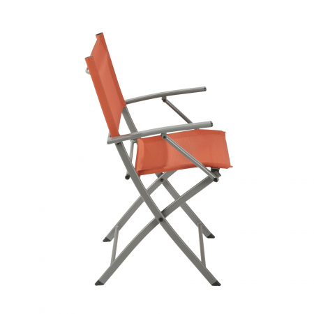 Scaun pliabil cu cotiere, aluminiu/textilen, portocaliu [1]