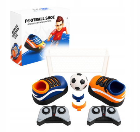 Set mașinuțe cu telecomandă RC – Autodrom pentru 2 jucători, cu porți, minge și baterii incluse [2]