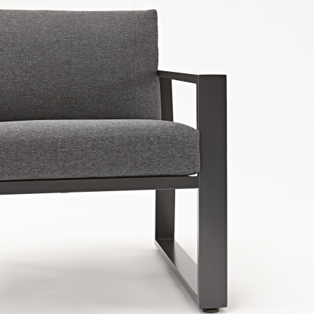 Set mobilier gradina, pentru 4 persoane, aluminiu/textil, gri [6]