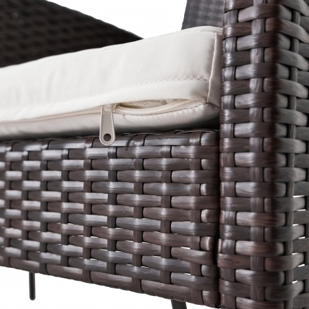 Set mobilier gradina, pentru 4 persoane, maro [3]