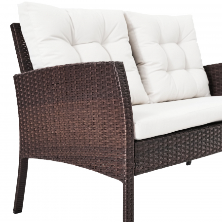 Set mobilier gradina, pentru 4 persoane, maro [4]