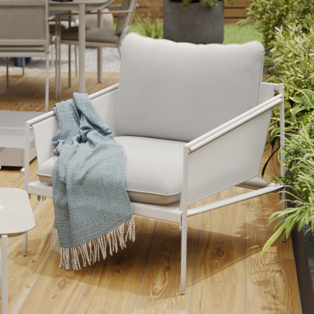 Set mobilier gradina PRESTIGE, pentru 4 persoane, otel/poliester, bej [7]