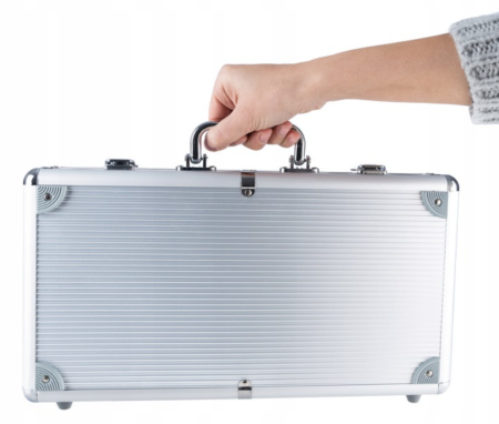 Set profesional de Poker cu 300 de jetoane, servietă, 2 pachete de cărți, 5 zaruri și jeton DEALER [6]