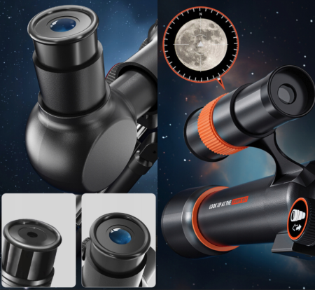 Telescop astronomic educațional pentru copii, cu trepied și două oculare (6 mm și 20 mm) [3]
