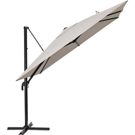 Umbrele - Umbrela terasa cu rotire 360 grade, otel/poliester, 286 x 286 cm, H 264 cm, bej
