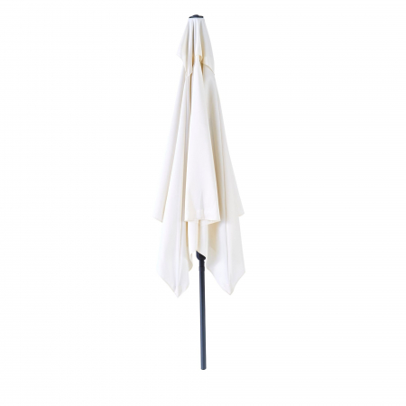 Umbrela terasa, de perete, aluminiu/poliester, 262 x 135 cm, H 240 cm, alb [5]