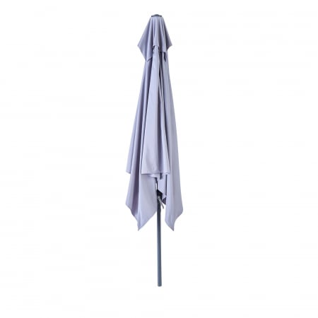 Umbrela terasa, de perete, aluminiu/poliester, 262 x 135 cm, H 240 cm, gri [1]