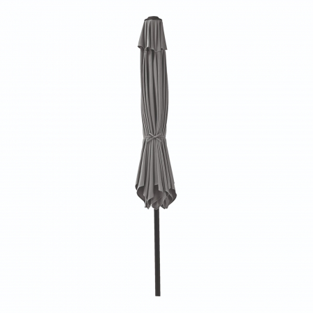 Umbrela terasa, otel/poliester,  diametru 262 cm, H 231 cm, gri [2]