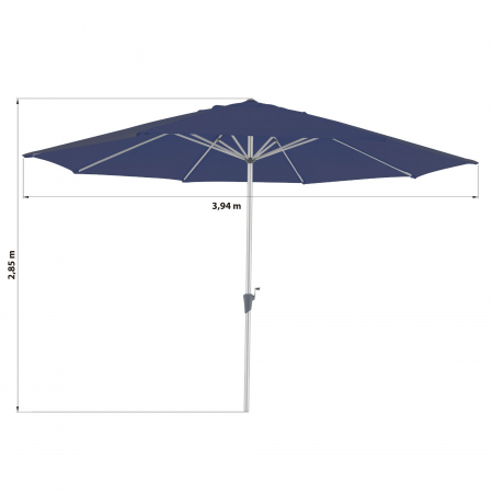 Umbrela terasa PRESTIGE, aluminiu/poliester, diametru 394 cm, H 285 cm, albastru [1]