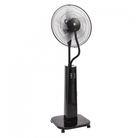 Ventilatoare de podea - Ventilator cu picior, cu pulverizator apă, 70 W, diametru 40 cm, 3 viteze, negru