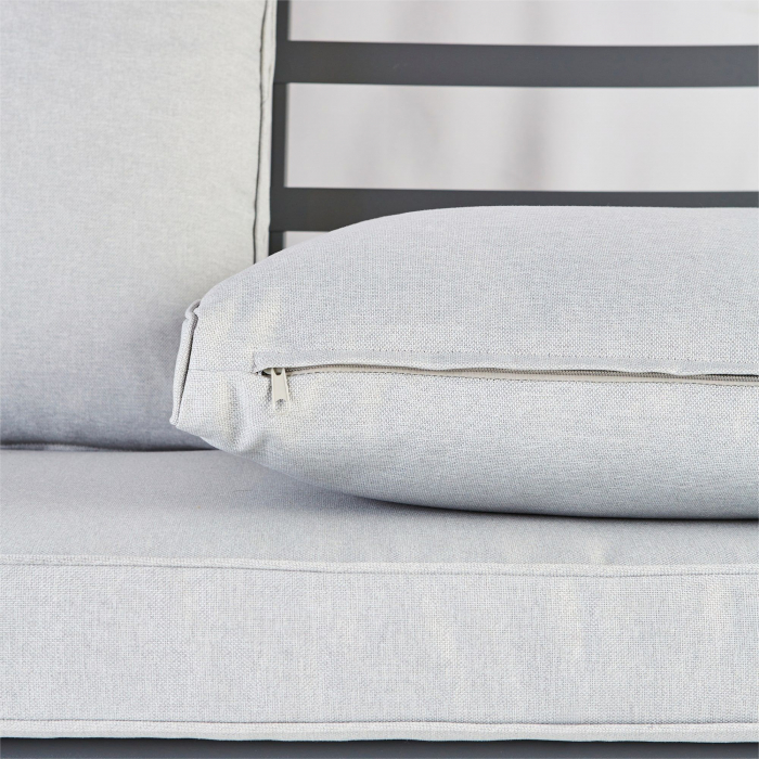 Balansoar gradina Naterial Odyseea, pentru 3 persoane, otel/textil, 213 x 155 x 189 cm, gri [6]