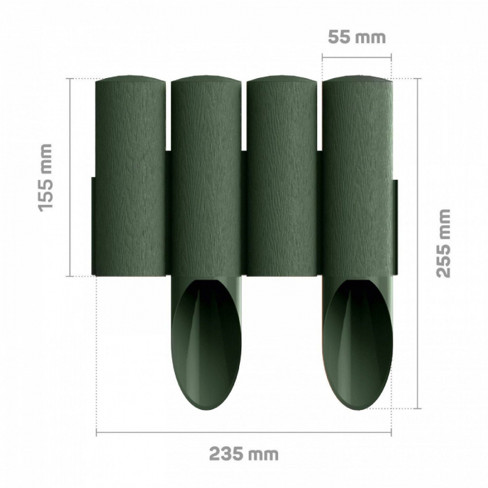 Bordura PVC, 23.5 x 5.5 x 25.5 cm, verde [2]