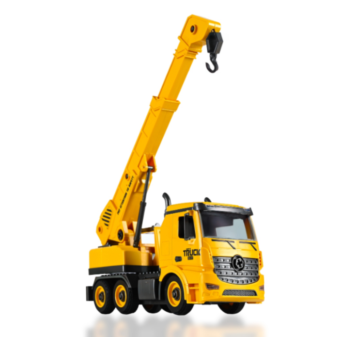 Camion 3în1 macara, excavator și basculantă, cu acumulator reîncărcabil și unelte pentru asamblare [2]