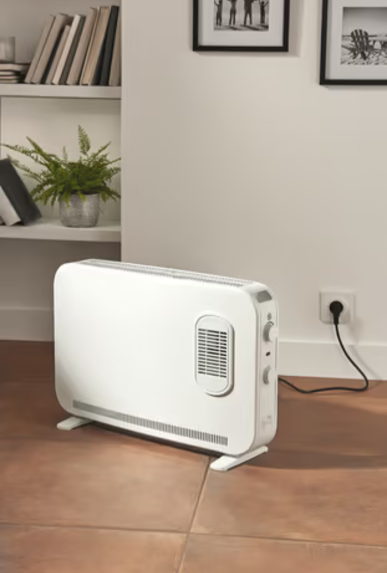 Convector electric cu functie turbo, 2000 W, 435 x 730 x 150 mm, Alb [4]
