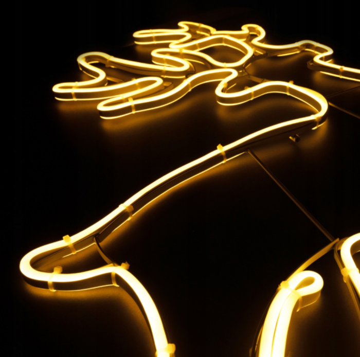 Decorațiune LED tip neon – Ren, 55x92 cm, 672 LED-uri alb cald, IP44, 8 moduri de iluminare [4]