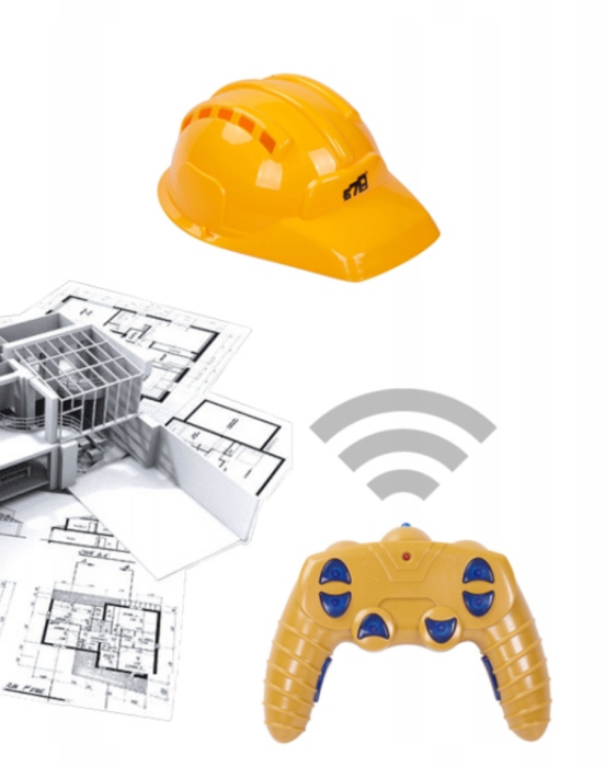 Macara cu telecomandă, sunete și lumini, 128 cm, cu accesorii și cască de constructor CADOU [3]