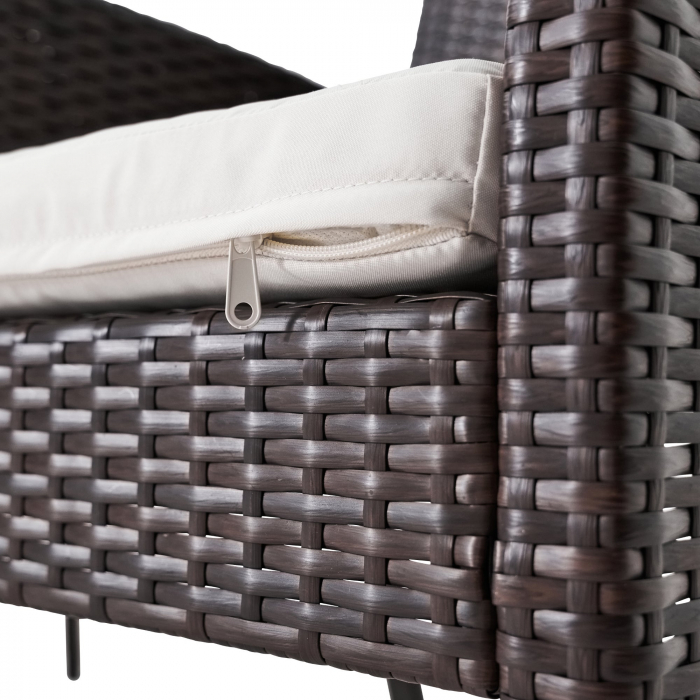 Set mobilier gradina, pentru 4 persoane, maro [4]