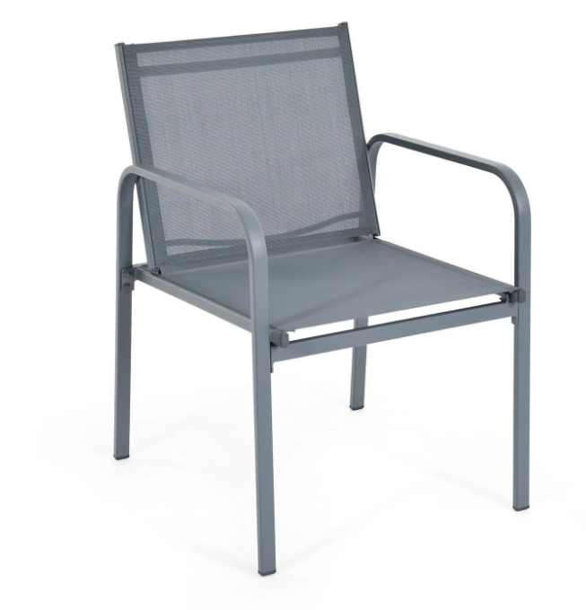 Set mobilier PrestigeGarden ideal pentru gradina/terasa/balcon, culoare gri antracit, otel, 4 persoane, compus din masuta de cafea, 2 scaune si canapea [3]